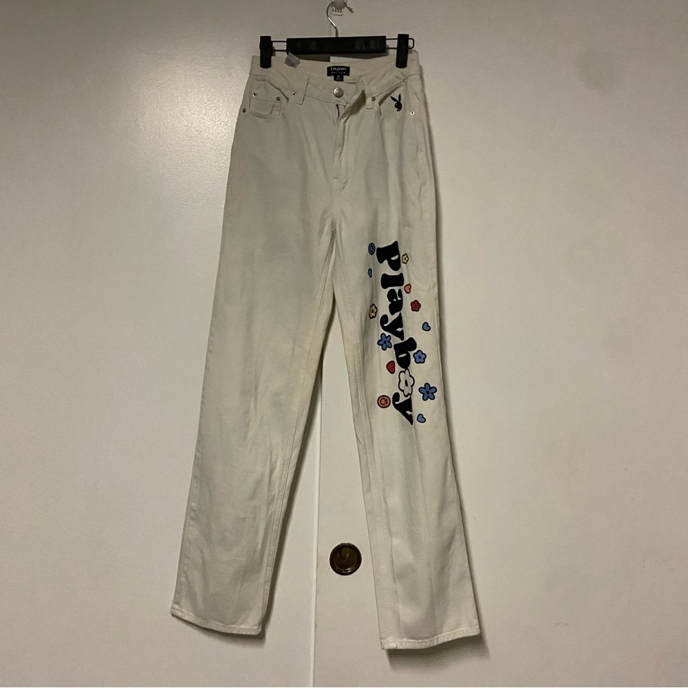 Playboy By PacSun Flower Boyfriend Jeans Size 25 - Picture 3 of 11
